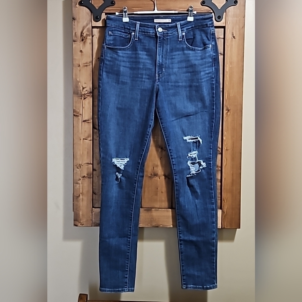 Levi's 721 High Rise Skinny Distressed Stretch Women's Jeans Size 32x32